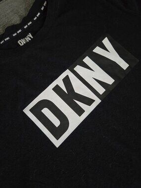 DKNY Sport Black Short Sleeve Logo Tee - Size XS